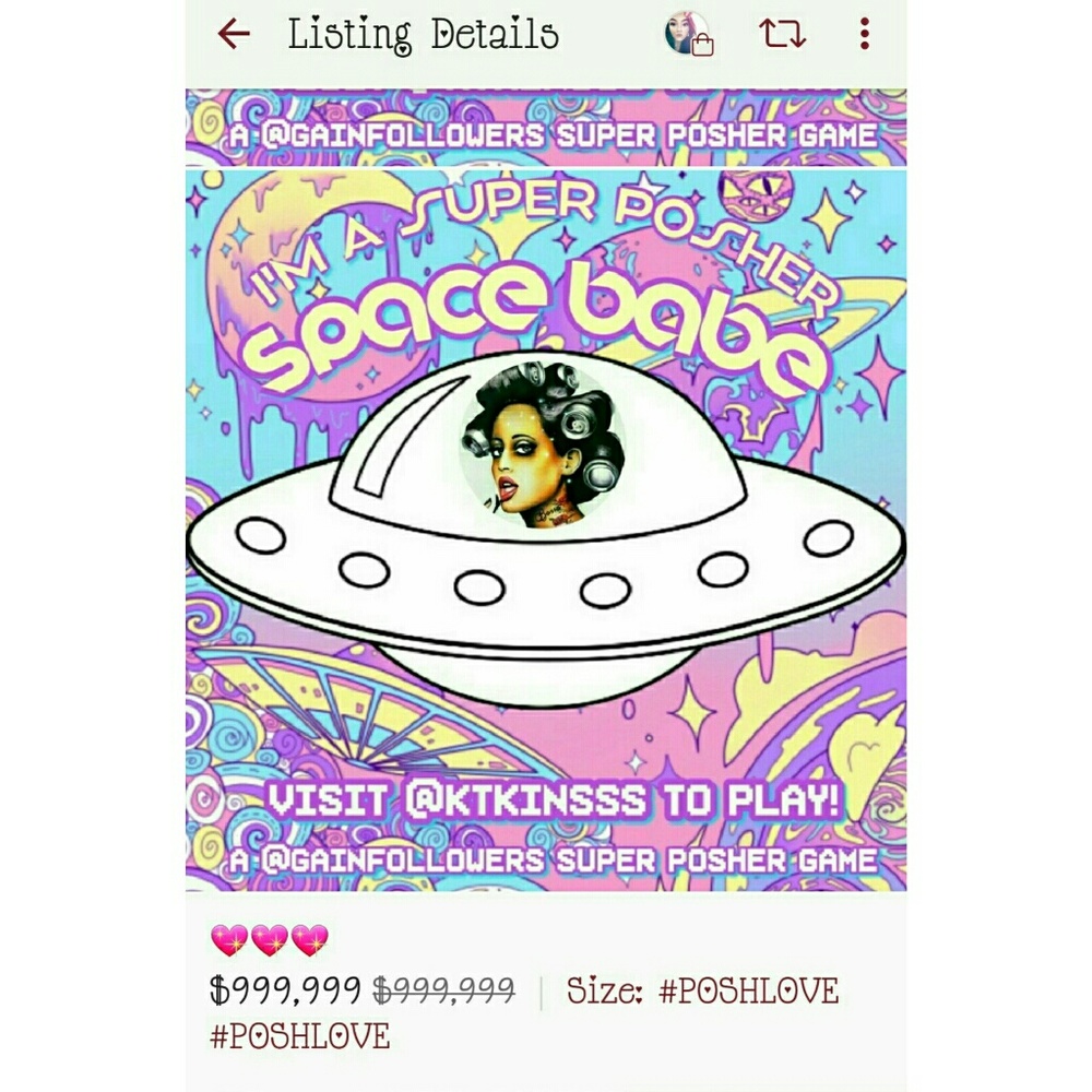 💕SUPER POSHER PICK: I'M A SPACE BABE!